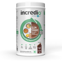 Incredio by Healthkart Slim Shake for Weight Management | With 22g Triple Blend Protein (Whey, Soy & Casein) High Fibre, Low Calories, 24 Vitamins & Minerals, Meal Replacement Shake (Chocolate, 480g)