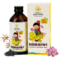 Kerala Ayurveda Balakalpam 200ml| Immunity Booster For Kids| Herbal Appetizer| Complete Ayurvedic Tonic For Kids| Better Digestive Health| Relieves Constipation in Kids | Safe and Non-addictive tonic| With Mustha, Aravinda, Draksha, Ajamoda, Bringaraja, Jaggery, and Honey