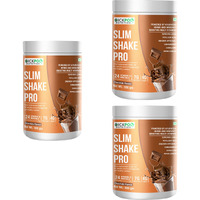 Sickpol Nutrition Slim Shake Pro Protein Powder-Meal Replacement Shake For Weight Control & Management-Sugar Free,Healthy,(7g Protien 4G fiber 24 Vitamins&Minerals) For Men & Women (Chocolate 3 Pack)