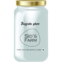 SIDS FARM - WE CARE, Lab Certified Cultured Buffalo Ghee, Antibiotic-free Milk, | Danedar ghee | Adulterants Free | Trans fat Free | Preservative Free | 28 Rm value| Fresh Ghee, 350 Grams