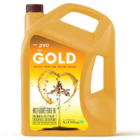 Jivo Gold Refined Oil|Blend of Rice Bran oil & Sunflower oil|Cooking oil|Pro Healthy Lifestyle Edible Oil 5 litre