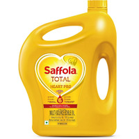 Saffola Total Refined Oil|Blend of Rice Bran Oil & Safflower oil|Cooking oil|Cholesterol Lowering Oil|Edible Oil 5L Jar