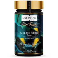 Kapiva Shilajit Gold 60 Capsules | Contains 24 Carat Gold | Boosts Stamina In 4 Weeks | 100% Ayurvedic