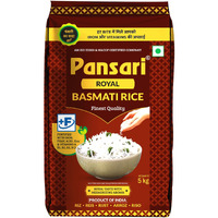 Pansari Royal Basmati rice,5Kg Great Taste and Mesmerizing Aroma | Long Grain, Naturally Aged(2-Years) with Fortified | Basmati Rice, Biryani Rice, Pulao Rice