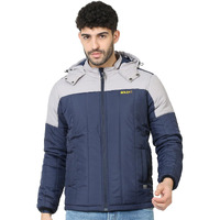 Boldfit Mens Polyester Standard Length Padded Jacket (BomberJacket505 Large_Bluegrey)