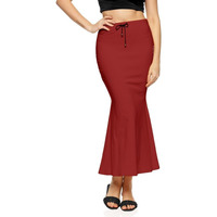 Chetmika Women Saree Shapewear Petticoat (Maroon, L)