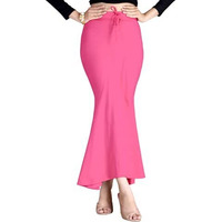 Symvi Cotton Blended Saree Shapewear for Woman (M, Pink)