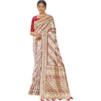 MANOHARI Most Trendy Banarasi Silk Woven Pattern Jacquard Work Saree for Women_MN1728