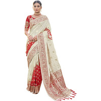 MANOHARI Most Trendy Banarasi Silk Woven Pattern Jacquard Saree for Women With Blouse Piece_MN1712