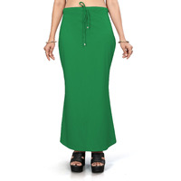 Yashika Present Lycra Saree Shapewear Petticoat for Women||Straight Fit Petticoat Saree Silhouette Shape Wear Dress for Saree|| AZ-YS-OG-Shaper Green-L