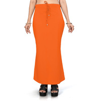 Yashika Present Lycra Saree Shapewear Petticoat for Women||Straight Fit Petticoat Saree Silhouette Shape Wear Dress for Saree|| AZ-YS-OG-Shaper ORANGE-3XL