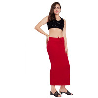 RANI SAAHIBA Womens Stretchy Slim Fishcut Petticoat Cotton Saree Shapewear(SHP32_2XL/3XL_Blood Red)