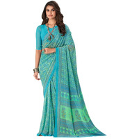 Jaanvi fashion Womens Traditional Printed Georgette Saree With Blouse Piece (raga-georgette-16501-b)