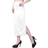 HITHROW Lycra Saree Shapewear Petticoat for Women || Saree Shapewear for Women(D-127-White-M)