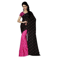 Anand Sarees Womens Bhagalpuri Georgette Saree with Blouse Piece (1262_1_Multicoloured_Free size_Pink)