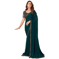 Satrani Womens Pure Chiffon Saree (2992S2676N_Green1)