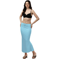 Lycra Saree Shapewear | Petticoat for Women | Cotton Blended Shapewear | Petticoat | Skirts for Women | Shape Wear Dress for Saree Sky Blue