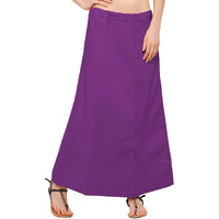 NEGLIGEE Womens Cotton Inskirt Saree Petticoat (Violet, 40 Inch)