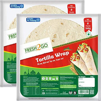 Fresh2Go, Tortilla Wrap 6 Pieces348 G 2 Pack, Plain, 696 gram