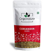 Organature Pure and Natural Coriander Seeds/Whole Dhaniya Seeds Indian Masala Pack of - (600 Grams)