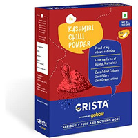 CRISTA Kashmiri Chilli Powder | Laal Mirch Powder with Natural Oils | Zero added Colours, Fillers, Additives & Preservatives | Mild Spicy Grade | Vibrant Red Colour | 500 gms