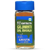 CRISTA KhatMeeth Gujarati Dal Masala Blend | No Onion | No Garlic | Vegan | Low in Sodium | Zero added Colours, Fillers, Additives & Preservatives | 50 gms