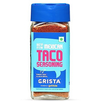 CRISTA Mexican Taco Seasoning for Taco, Enchilada & Burrito | Premium Herbs & Spices Blend with authentic Mexican Flavours | Zero added Colours, Fillers, Additives & Preservatives | Vegan | 45 gms