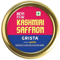 CRISTA Kashmiri Saffron Leaves | Pure & Finest Kesar Threads | Zero added Colours, Fillers, Additives & Preservatives | Antioxidants rich | 1 gm