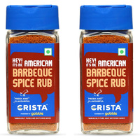 CRISTA SERIOUSLY PURE AND NOTHING MORE American Bbq Spice Rub|Spices Blend|Bbq Seasoning For Vegetables & Paneer|Zero Added Colours,Fillers,Additives & Preservatives|50 G Each|Pack Of 2