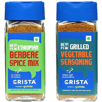 CRISTA Berbere and Vegetable Seasoning Combo Pack | Berbere Spice Mix x 1, 50 gms | Vegetable Seasoning x 1, 50 gms | Pack of 2 | Zero added Colours, Fillers, Additives & Preservatives