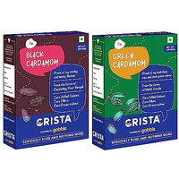 CRISTA Cardamom Combo Pack | Green Cardamom x 1, 100 gms | Black Cardamom x 1, 100 gms | Pack of 2 | Fresh & Elaichi | Zero added Colours, Fillers, Additives & Preservatives