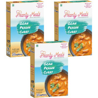 Hearty Meals Instant Goan Prawn, Shrimp Curry Cooking Mix, Pack of 3 (120g each, 360g) | Gravy Goa Style Masala | Ready in 20-25 min | Serves 15-18 | No Preservatives | Ready To Cook Indian Premix