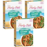 Hearty Meals Chettinad Chicken Gravy Cooking Mix, Pack of 3 (90g each) | Instant Gravy Masala Mix Tamil Nadu Style | Ready in 20 - 25 min | Serves 15-18 | No Preservatives | Ready To Cook Indian Premix Masala Spice