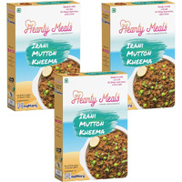 Hearty Meals Instant Irani Mutton Kheema/Keema Cooking Mix, Pack of 3 (70 gms each) | Irani Style Gravy Masala Mix | Ready in 20 - 25 min | Serves 15-18 | No Preservatives | Ready To Cook Indian Red Mutton Masala Spice