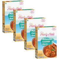 Hearty Meals Instant Peshawari Chicken Kadai / Chicken Angara Cooking Mix, Pack of 4 (80g each) | Instant Gravy Masala Mix Peshawari Style | Ready in 20 - 25 min | Serves 20-24 | No Preservatives | Ready To Cook Indian Premix Masala Spice