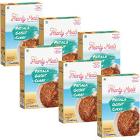 Hearty Meals Patiala Gosht Curry Cooking Mix, Pack of 6 (75g each) | Instant Gravy Red Mutton Masala Mix Patiala Style | Ready in 20 - 25 min | Serves 30-36 | No Preservatives | Ready To Cook Indian Premix Masala Spice |