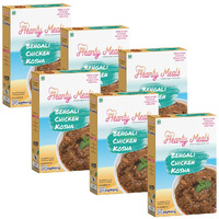 Hearty Meals Kolkata Kosha Mutton Chicken Curry Mix, Pack of 6 (75g each) | Instant Gravy Masala Mix Bengali Style | Ready in 20 - 25 min | Serves 30-36 | No Preservatives | Ready To Cook Kosha Mangsho Indian Premix Masala Spice