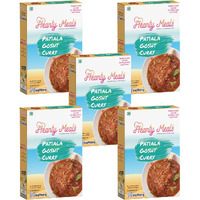 Hearty Meals Patiala Gosht Curry Cooking Mix, Pack of 5 (75g each) | Instant Gravy Red Mutton Masala Mix Patiala Style | Ready in 20 - 25 min | Serves 25-30 | No Preservatives | Ready To Cook Indian Premix Masala Spice