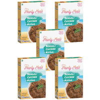 Hearty Meals Kolkata Kosha Mutton Chicken Curry Mix, Pack of 5 (75g each) | Instant Gravy Masala Mix Bengali Style | Ready in 20 - 25 min | Serves 25-30 | No Preservatives | Ready To Cook Kosha Mangsho Indian Premix Masala Spice