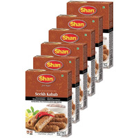 Shan Seekh Kabab Masala, 6 Pack, 6 x 50 g