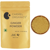 CARMEL ORGANICS Ginger Root Powder (340 Grams)| Zingiber Officinale | Non-Gmo | No Added Preservatives | Sukku Podi | Dry Sonth/Adrak Powder For Cooking And Health - Ginger