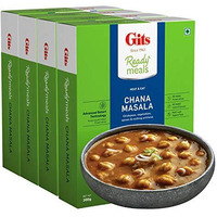 Gits Ready to Eat Chana Masala, Pure Veg, Heat and Eat,1200 g (Pack of 4 X 300g)