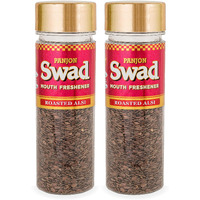 Panjon Swad Roasted Alsi Mukhwas (Pack Of 2 X 110 Grams) | Digestive Mouth Freshener | Hygienically Packed Traditional Pachak | Tasty Mouthfresheners | After-Meal Snack | Dry Mukhwas.