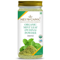 Neuwganic - Organic Mint Leaf Powder - Pudina Powder | India Organic and USDA Organic Certified | Ideal For Cooking & Cosmetics Use | 450 Gm