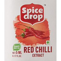 Spice Drop Red Chillies Lal Mirch Extract | 100% Natural | For Curries And Foods | Natural Herb Extract | Authentic Flavor And Color | Vegan | 5ML (180 Drops)