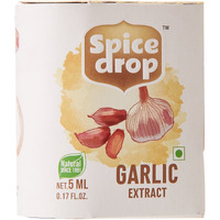 Spice Drop Garlic (Lahsun) Extract | 100% Natural | For Cooking, Baking, Restaurant Style Food |No Chopping And Peeling | 5ML Equivalent To 175 Grams Whole Garlic