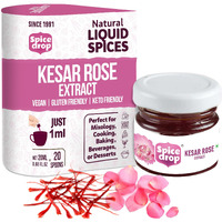 Spice Drop Saffron Kesar Rose Natural Extract | For Milk, Shakes, Lassi, Sweets, and Desserts | Vegan | Authentic | 20 ML (Flavours 20-22 Portions)