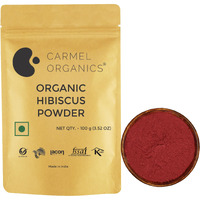 CARMEL ORGANICS Hibiscus Petals Powder (100 Grams) | Hibiscus Sabdariffa | Jaivik Bharat Certified | Sembaruthi Podi | No Added Preservatives & Additives