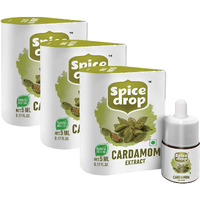 Spice Drop Cardamom Natural Extract (Elaichi) |For biryani, curries and beverages | Enriches food with its authentic taste | 5 ml ( Pack of 3 x 180 Drops)