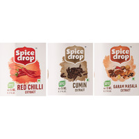 Spice Drop Kitchen Combo Pack | Natural Extract of Garam Masala, Jeera (Cumin) & Red Chilly (Lal Mirch) | Spices for Curry, Biryani, Gravy | No Preservatives | Vegan Friendly | 5ML x 3 Packs